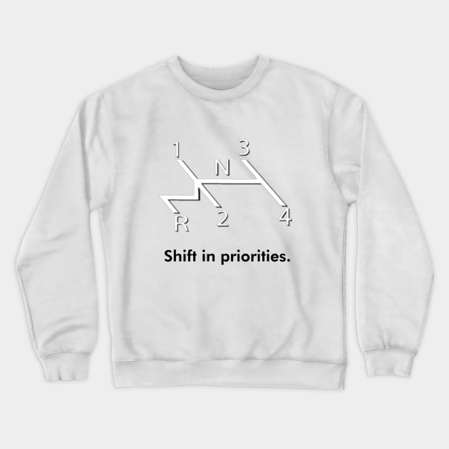 Shift in Priorities Crewneck Sweatshirt by amigaboy